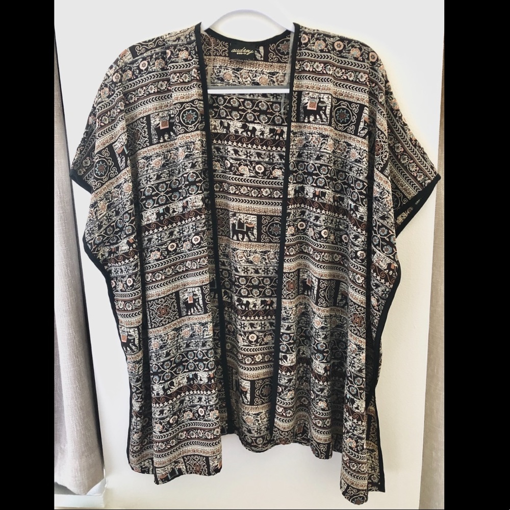 Audrey 3+1 open front kaftan sweater